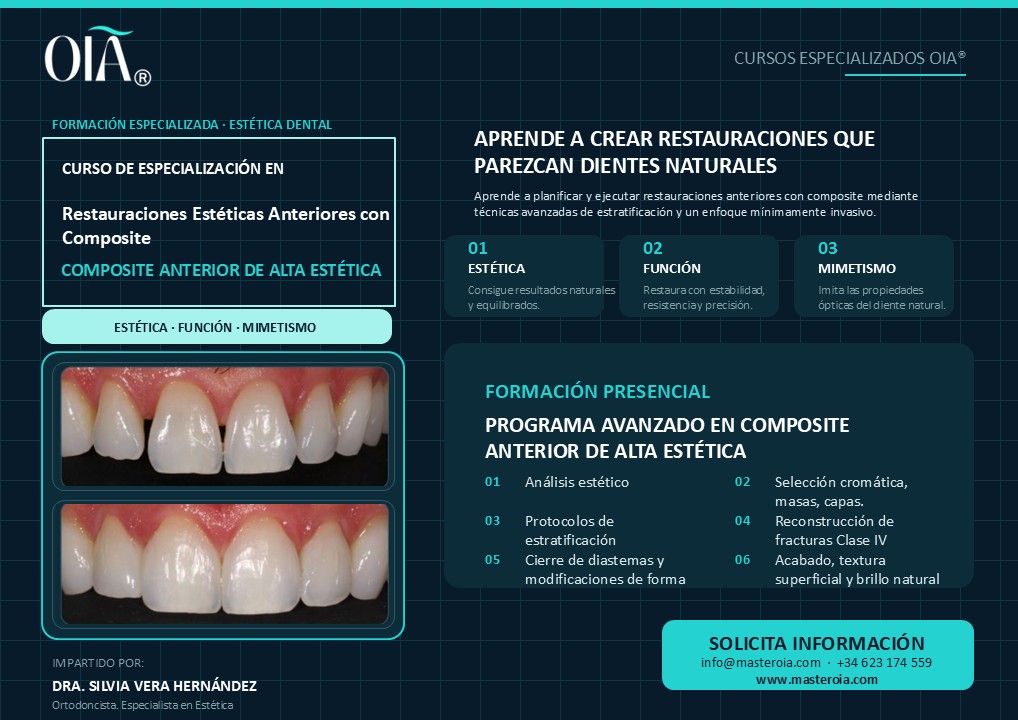 Curso de composite anterior de alta estética — Dra. Silvia Vera Hernández | Cursos OIA®